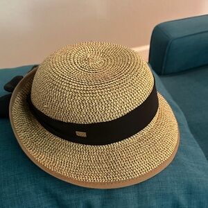 Elegant Tan and Black Women's Hat